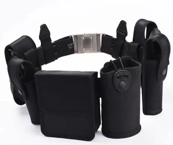 尼龙多功能战术装备腰带男巡逻执勤八件套黑色保安腰带武装带