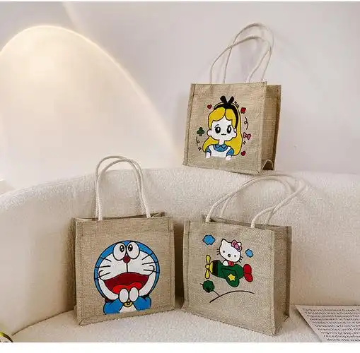 布燃 手绘麻布袋涂鸦绘画包包女2022新款帆布包彩绘diy材料手工自制单