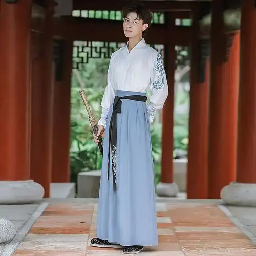 晏朔男装汉服男魏晋风装公子古装书生古风帅气男士仙气飘逸中国风学生