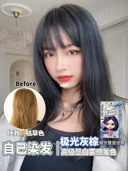 在家染发vlog气质显白发色极光灰棕