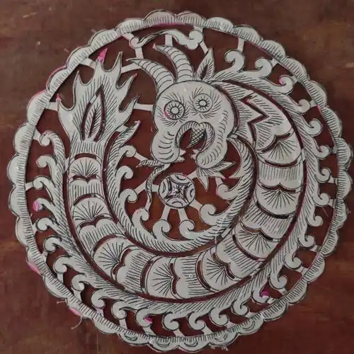 苗族苗绣剪纸十二生肖