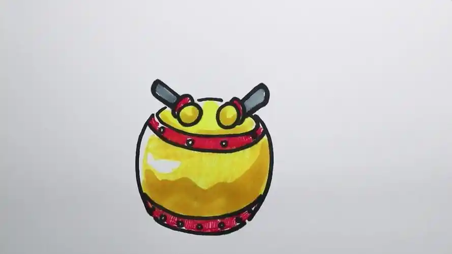 简笔画鼓怎样画?