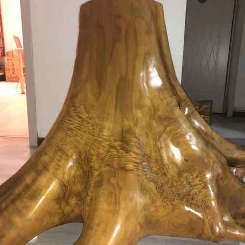 韩莹(koreing) 金丝楠木根雕摆件 天然原木随形天然形树根摆件 小叶