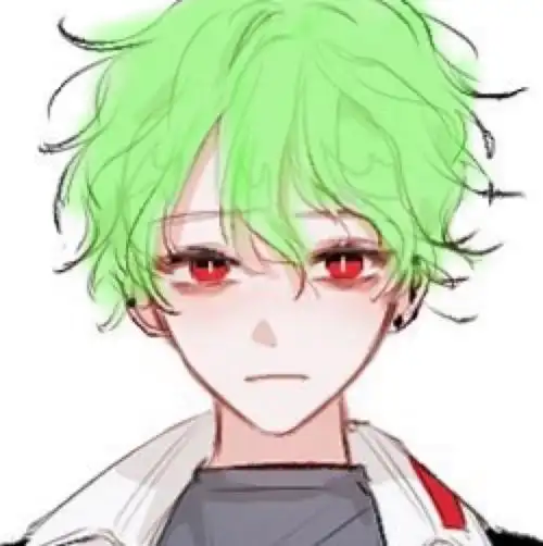 原谅色头像绿头发男头