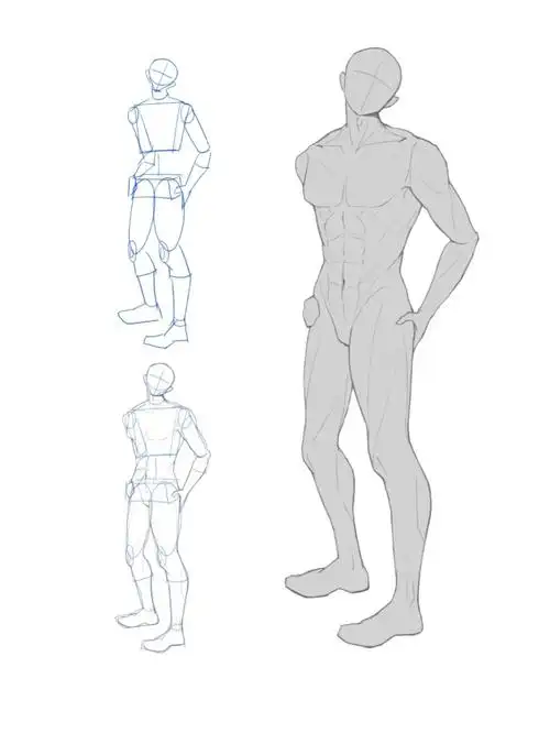 男体  #人体动态  #绘画  #素材分享  #每日一画  #速写  #画画