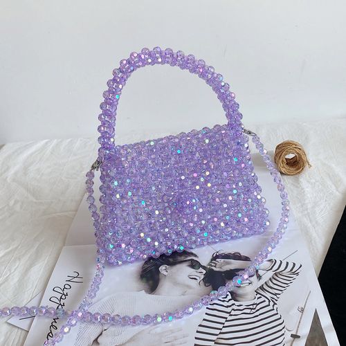 新款小包包珍珠包串珠花朵蕾丝小包晚宴手拿包复古包单肩斜跨女包