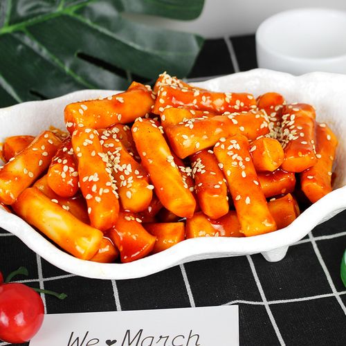 盛源来韩式年糕条辣炒年糕韩国小吃年糕带酱料含酱 含酱包380g*3袋