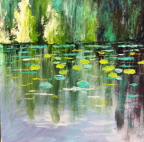 很喜欢画水,和水中的倒影.