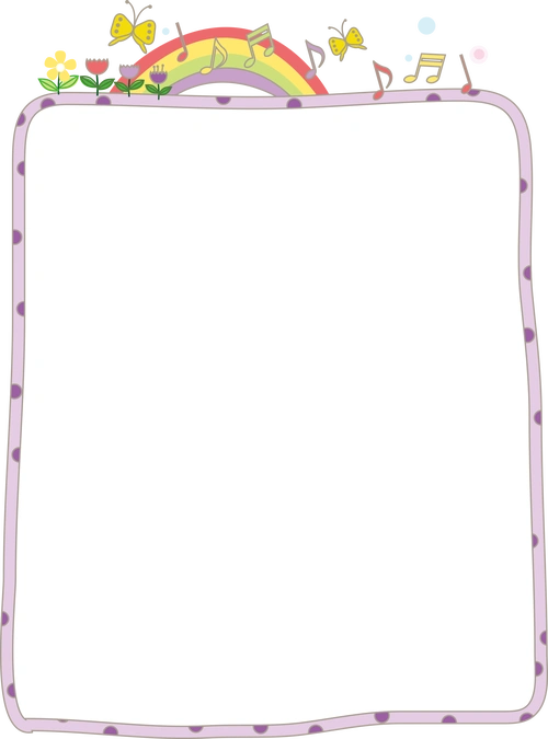 可爱卡通草长莺飞边框素材