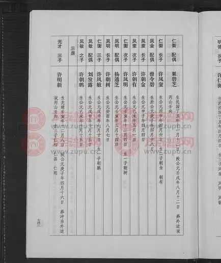 高阳堂许氏族谱上下册第1本