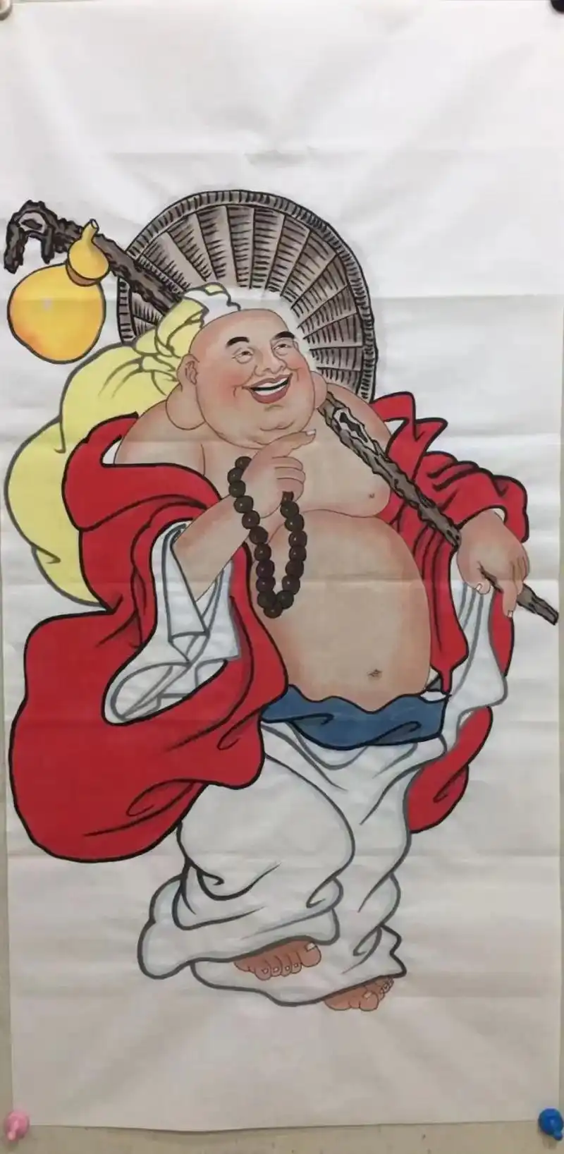 笑口常开,日进斗金!弥勒佛画作! - 抖音