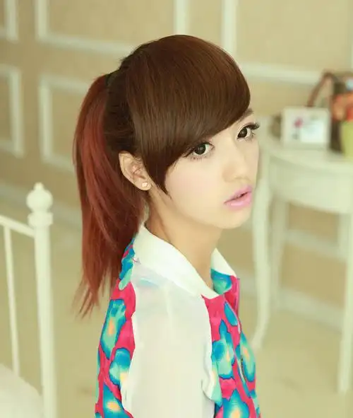 供应假发批发发片梨花头bobo头平刘海斜刘海假发发片