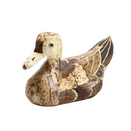 纯手工原生态民间工艺笋壳编制制作摆件居家饰品个性可爱田园乡村