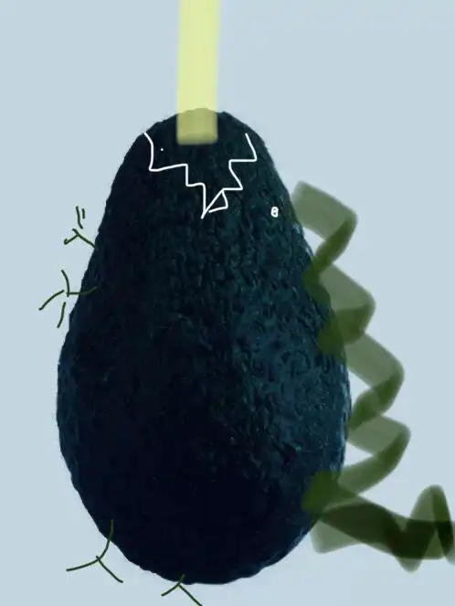 吃饱的哥斯拉像颗肥肥的牛油果05