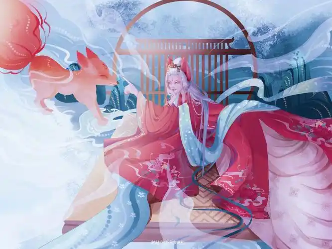狐狸动物拟人图-古风插画场景插画原创作品-触站