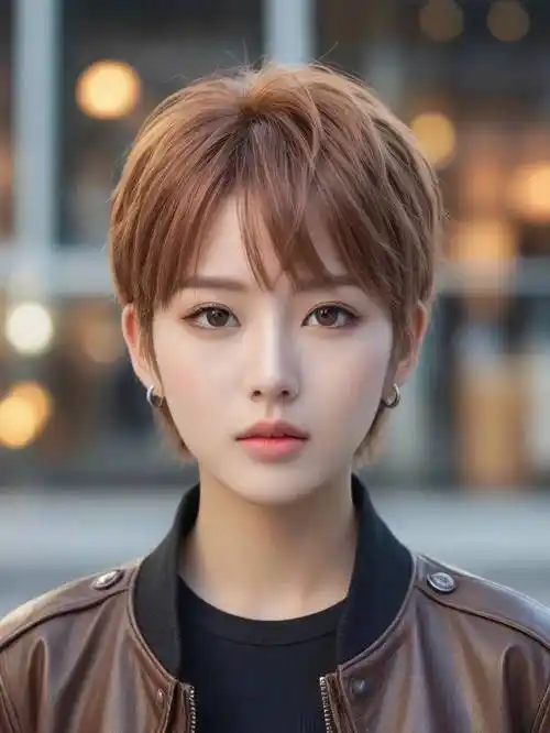 原创女士短发别乱剪试试露耳微分短发时尚又帅气