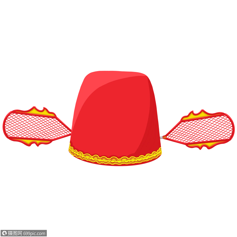 卡通红色状元帽高考高考季