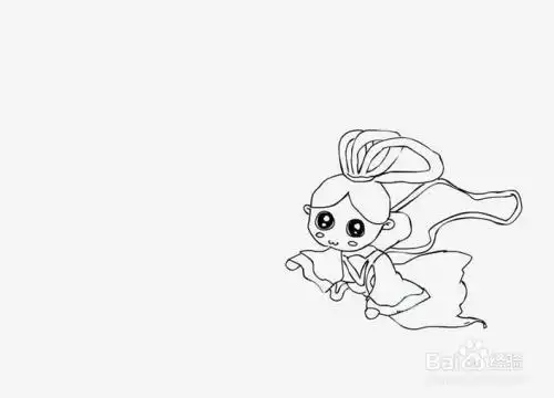 嫦娥飞天简笔画最简单