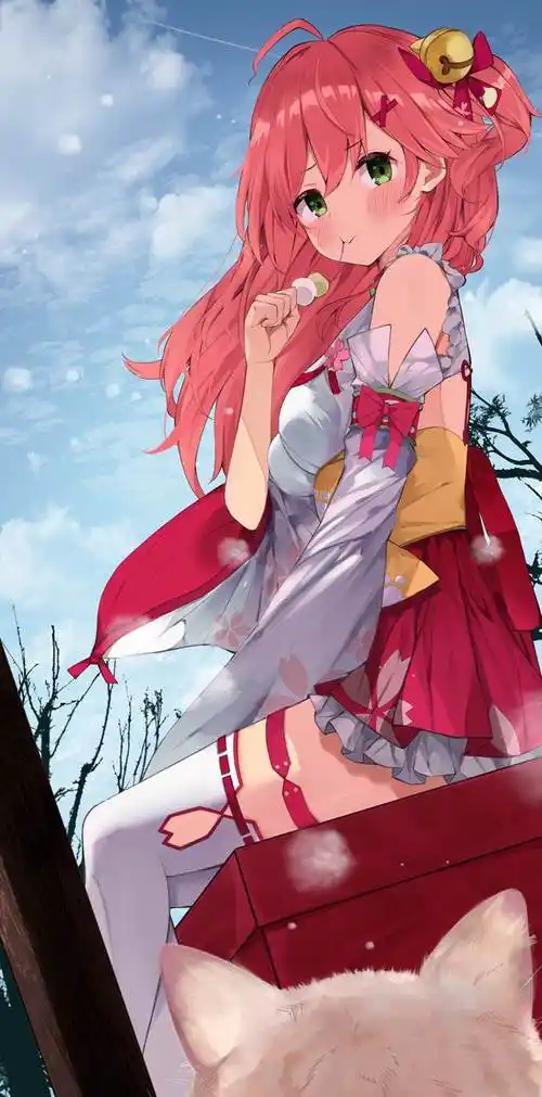 虚拟youtuber樱巫女高清插画图片