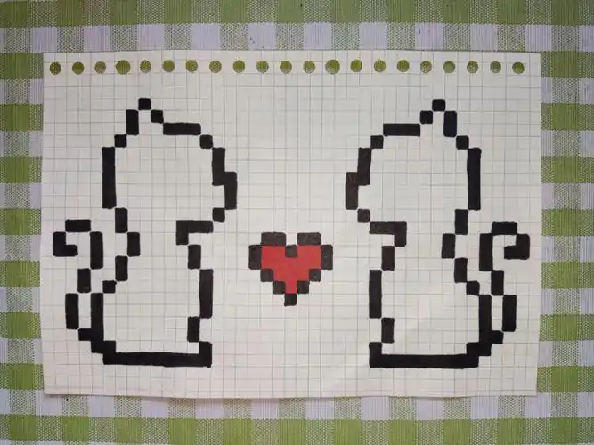 a5网格48色touchmark色号:94,120#像素画  #像素画临摹  #格子画