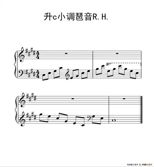 第三级 升c小调琶音r h(中国音乐学院钢琴考级作品1~6级)(1)_50_78_1.