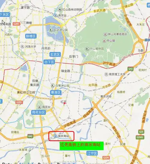 展开全部 高铁上的南京南站是你的第二张图上的.