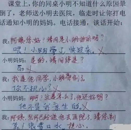 小学生奇葩作业3