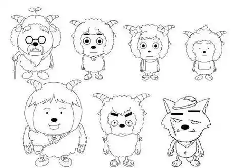 喜羊羊简笔画 喜羊羊简笔画可爱