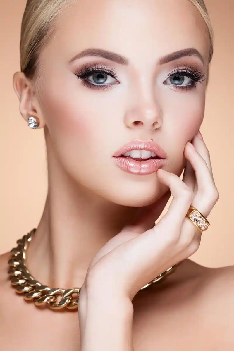 性感的化妆美女面部写真高清图片