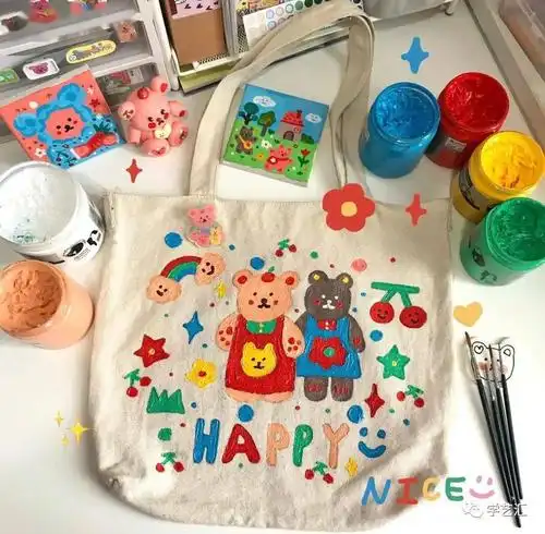 手绘帆布包 | 创意来袭!将绘画融入生活,流行提在手上_图案