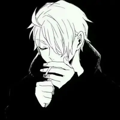 黑夜点烟大衣男头像