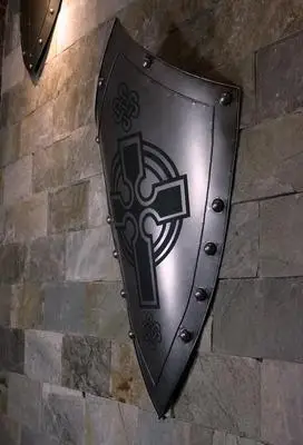 欧洲中世纪复古武士欧式铁制盾牌酒吧咖啡西餐书房厅挂饰壁饰