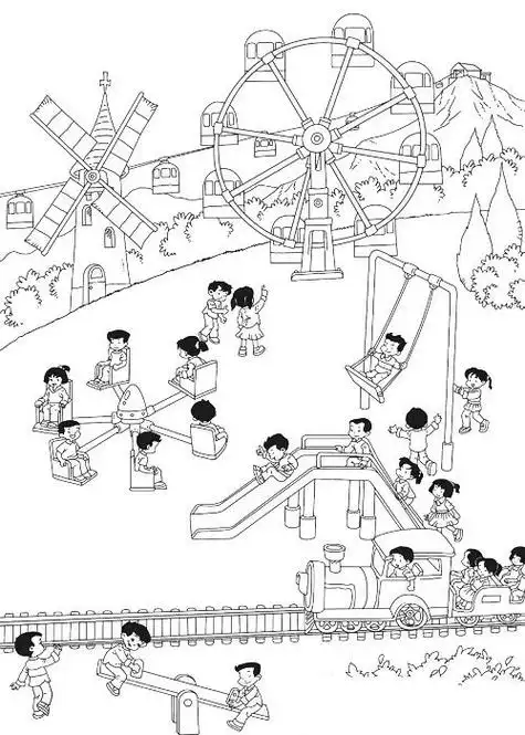 游乐场的简笔画游乐场的简笔画怎么画