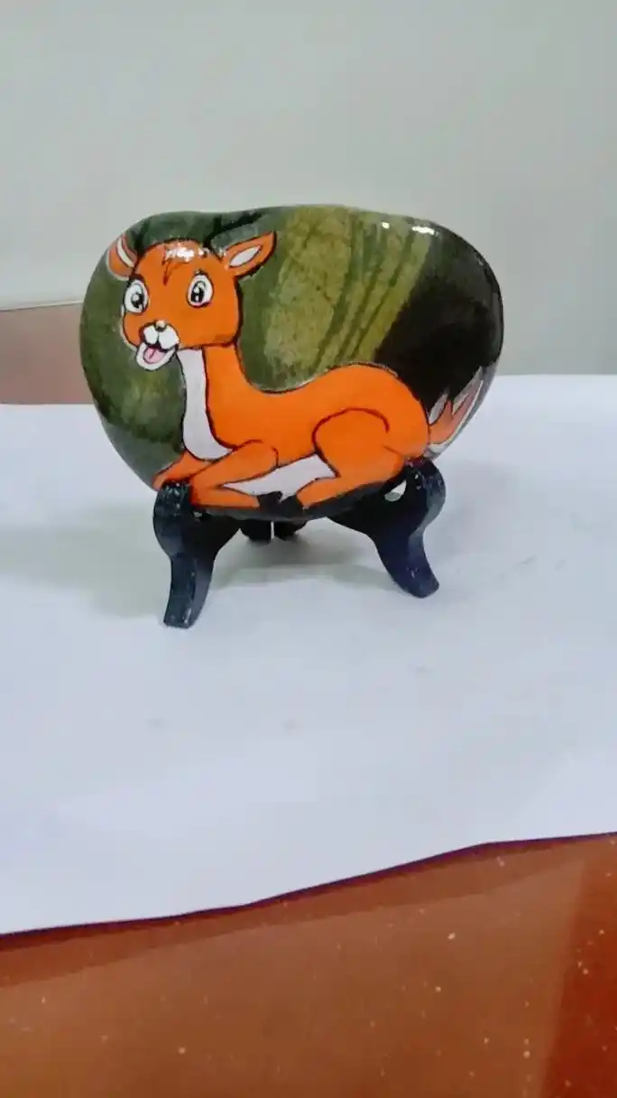 一起学画画 #手绘石头画 #想画就画 #给生活多一点色彩  - 抖音