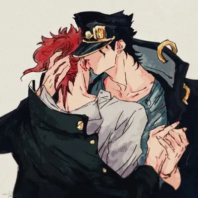 承花空条承太郎x花京院典明画师:鳞下 p站:https://www.pixiv.