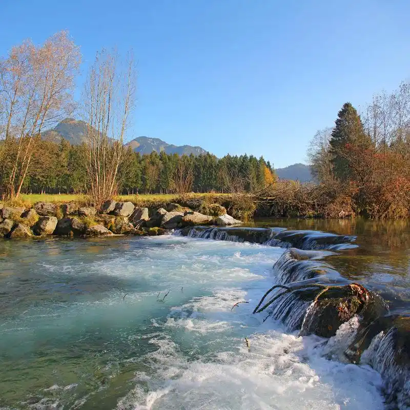 河,河流,急流,巴伐利亚,风景