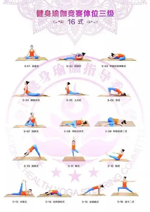 全国健身瑜伽体位标准180式图解