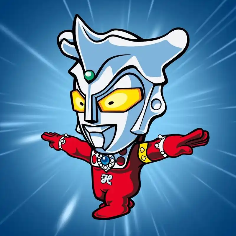 q版奥特曼头像 原图很模糊,重新绘制了一下.