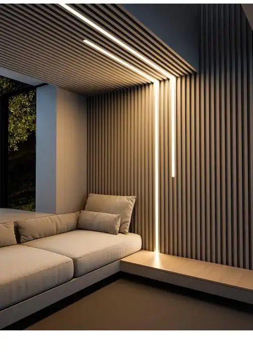 槽客厅吊顶铝合金线条灯带线性灯铝槽20mm10mm带边款1米铝槽高显灯带