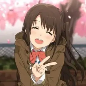 剪刀手动漫俏皮女生头像图片