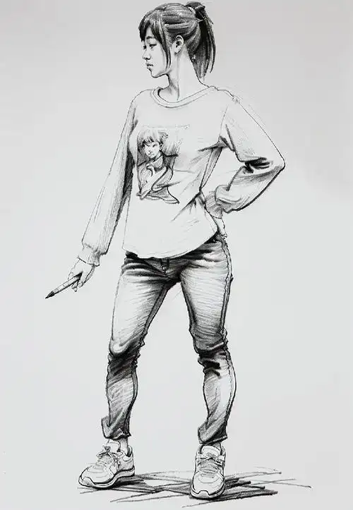 高考美术速写人物临摹范例解读与技法指导