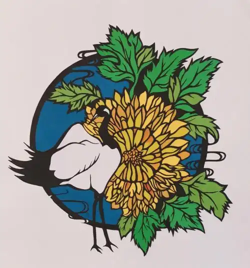 我的手工日常  #装饰画  #秋鹤