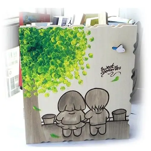 llyy 莲莲有余 d37h 高档木质音乐相册 手工绘画封面 限量版 情侣树