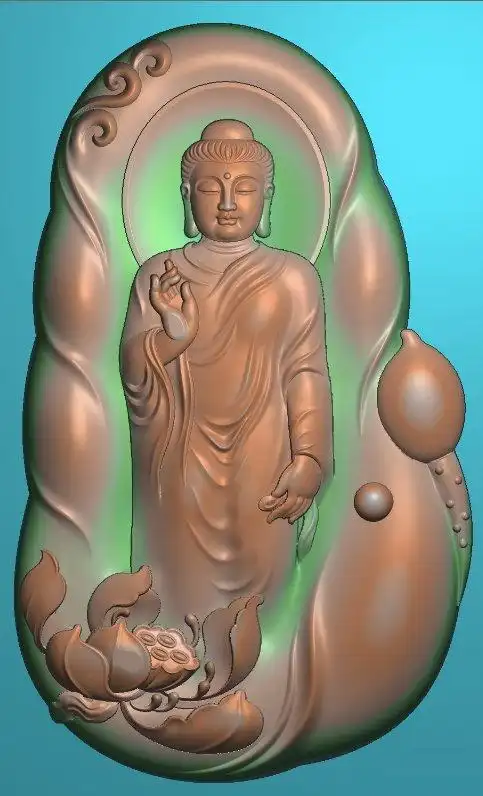 随行站大日如来精雕图jdp灰度图bmp浮雕图2021年精雕图新款图zf1