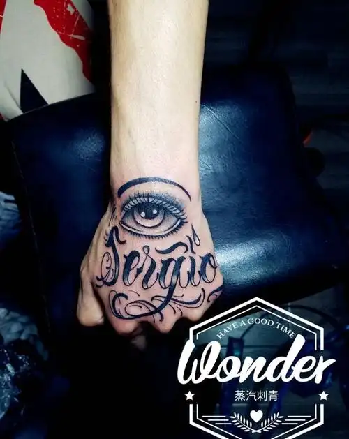 潮流手背纹身图片