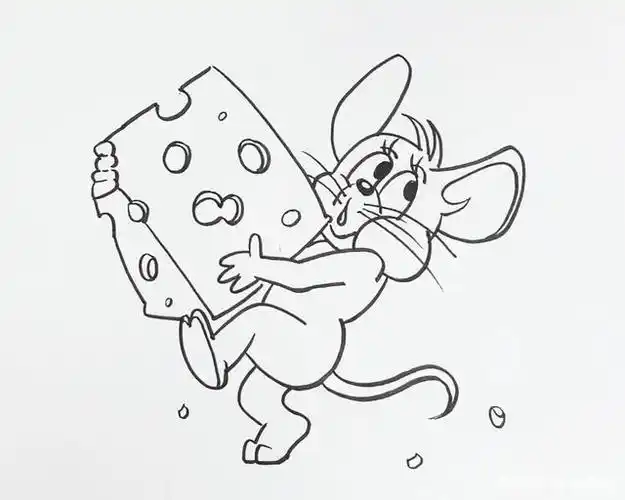 偷奶酪的老鼠简笔画