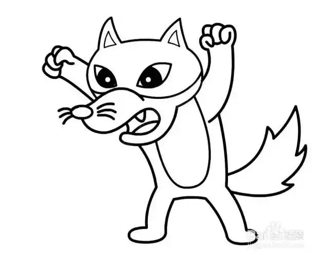 大灰狼简笔画[图]