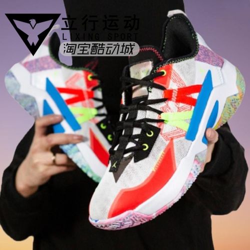 实战气垫缓震篮球鞋onetake威少2简版jordanaircw2458007