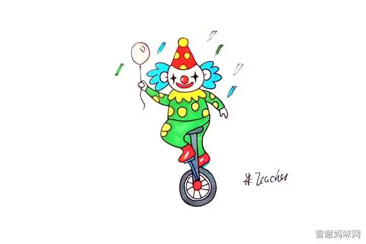 小丑简笔画教程