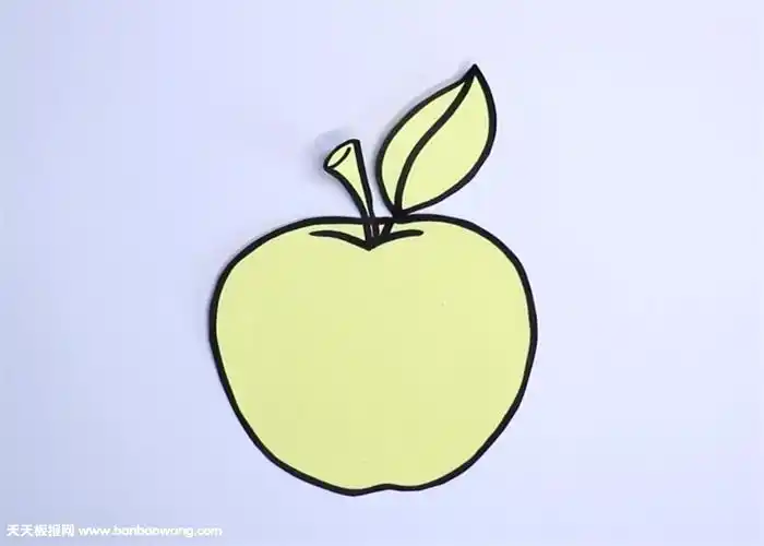 苹果剪纸步骤图解